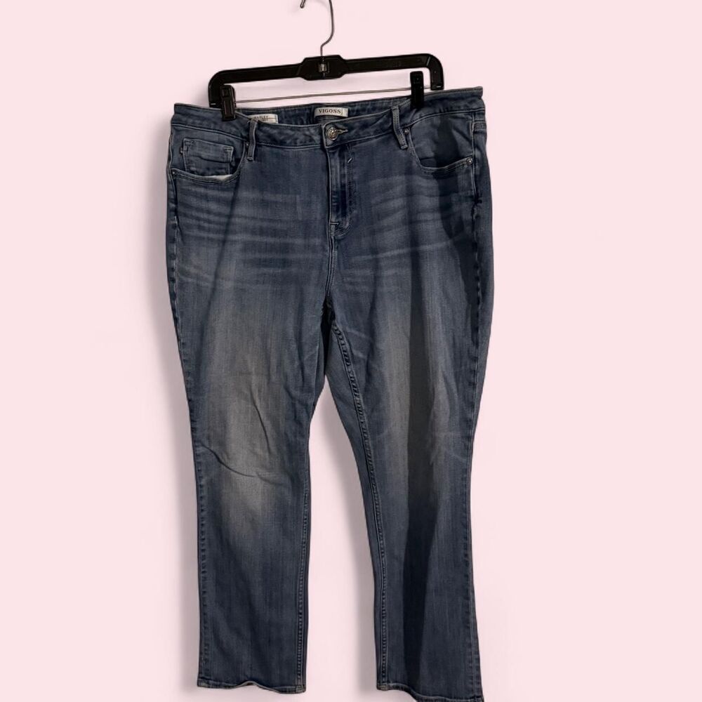 Vigoss Marley Straight Leg Denim Jeans Wash Size 20